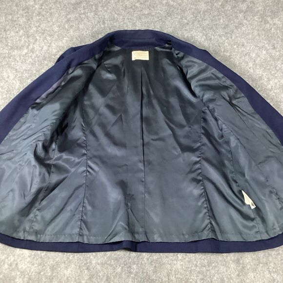 Vintage Pendleton Womens Blazer 1950s Navy Blue Size 16 100% Virgin Wool USA - Picture 12 of 14